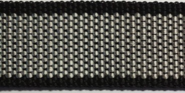 Pferdehalfter / SHS - Ösen  * Schwarz-Silber-Schwarz *